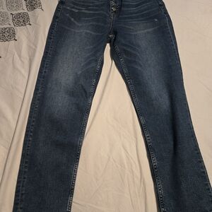 Vervet Slim High-Rise Skinny Jeans in Dark Blue